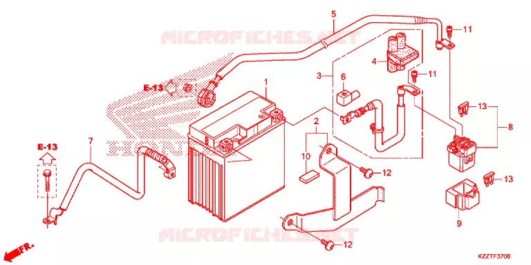 BATTERIE Honda MOTO 250 CRF 2017  CRF250LDH