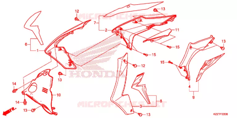 OUIES DE RADIATEUR (CRF250LD) Honda MOTO 250 CRF 2017  CRF250LDH