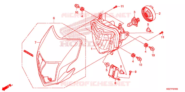PHARE (CRF250LD) Honda MOTO 250 CRF 2019  CRF250LDJ