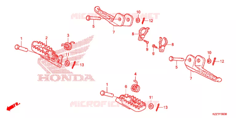 REPOSE PIED Honda MOTO 250 CRF 2019  CRF250LDK