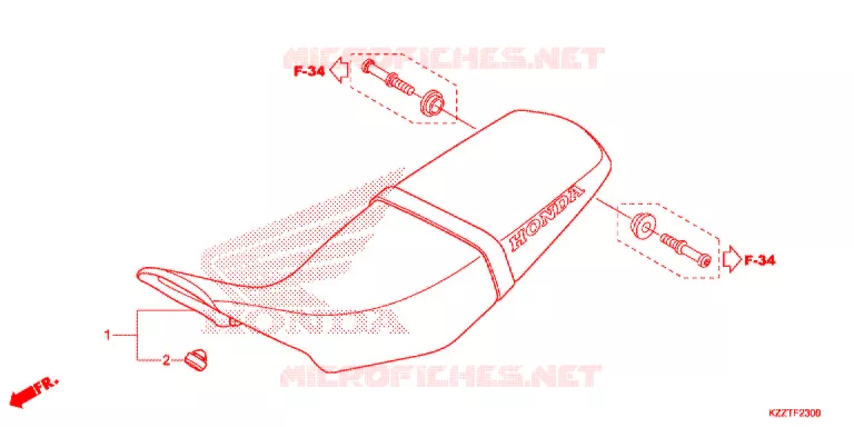 SELLE Honda MOTO 250 CRF 2019  CRF250LDK