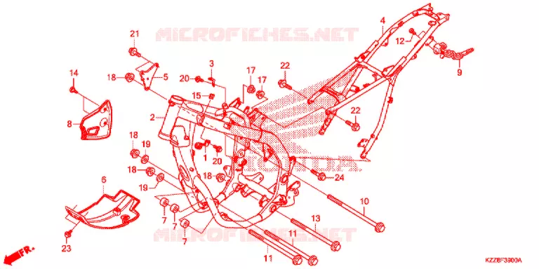 CADRE Honda MOTO 250 CRF 2015  CRF250LE
