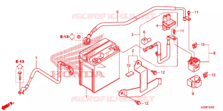 BATTERIE Honda MOTO 250 CRF 2015  CRF250LF_TH