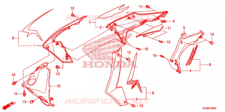 OUIES DE RADIATEUR Honda MOTO 250 CRF 2014  CRF250ME