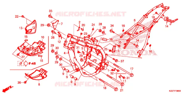 CADRE Honda MOTO 250 CRF 2017  CRF250RLH