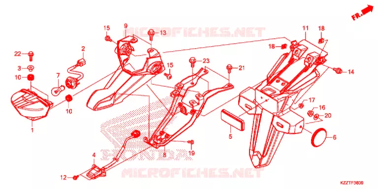 FEU ARRIERE Honda MOTO 250 CRF 2018  CRF250RLH