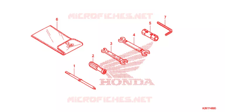 OUTIL Honda MOTO 125 MSX 2017  MSX125AH_TH