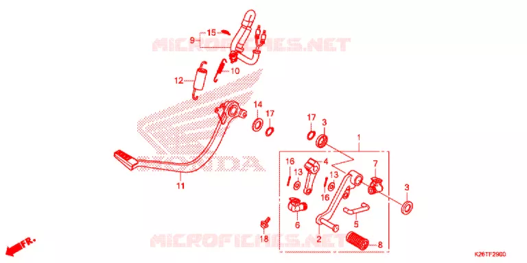 PEDALE Honda MOTO 125 MSX 2017  MSX125AH_TH