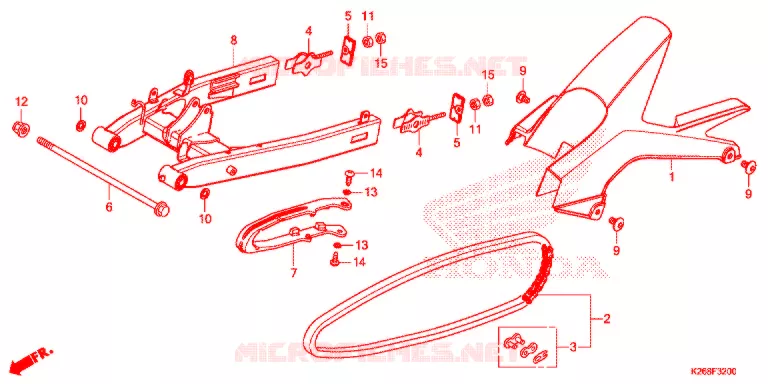 BRAS OSCILLANT Honda MOTO 125 MSX 2015  MSX125F
