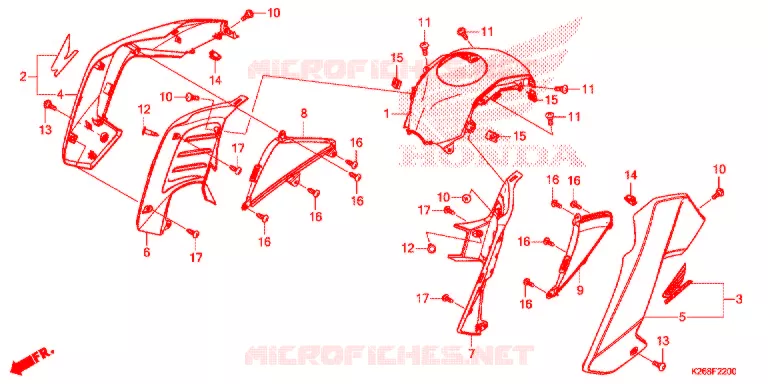 OUIES DE RADIATEUR Honda MOTO 125 GROM 2015  MSX125F