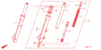 FOURCHE pour Honda CLICK 110 FRONT DISK, SPOKED WHEELS de 2009