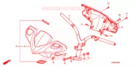 GUIDON   CARENAGE (ANC1109,ACB110A/B) pour Honda CLICK 110 FRONT DISK, SPOKED WHEELS de 2009