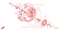 ROUE AVANT (RAYON/FREIN A DISQUE) pour Honda CLICK 110 FRONT DISK, SPOKED WHEELS de 2009