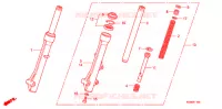 FOURCHE pour Honda CLICK 110 FRONT DRUM, SPOKED WHEELS de 2006