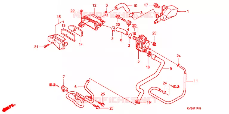 FILTRE A AIR - SOUPAPE D'AIR Honda SCOOTER 110 CLICK 2007  ANC110BST7