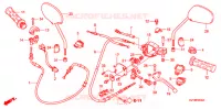 LEVIER DE GUIDON   CABLE   COMMODO (1) pour Honda ANC 110 ICON CYBER COMBI de 2008