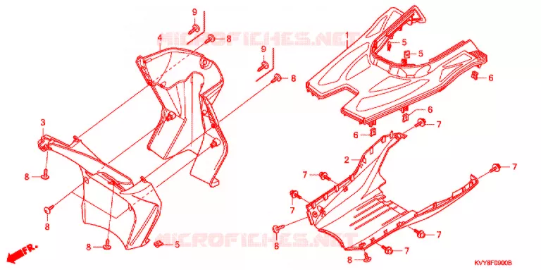 MARCHE PIEDS Honda SCOOTER 110 ICON 2008  ANC110CBT8