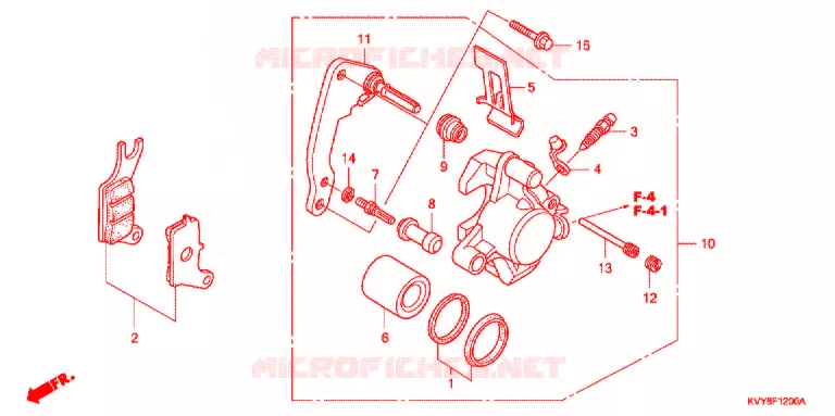 ETRIER DE FREIN AVANT Honda SCOOTER 110 ICON 2008  ANC110CST8