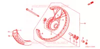 ROUE AVANT (FREIN A TAMBOUR AVANT) pour Honda WAVE 100 de 2005