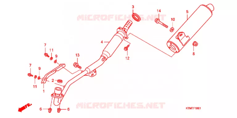 SILENCIEUX D'ECHAPPEMENT (2) Honda MOTO 125 WAVE 2008  ANF125MST8