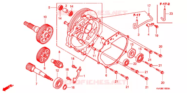 BOITE DE VITESSES Honda SCOOTER 110 CLICK 2010  ACA110CBA