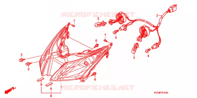 PHARE Honda SCOOTER 110 AIR-BLADE 2011  ACA110CBFB
