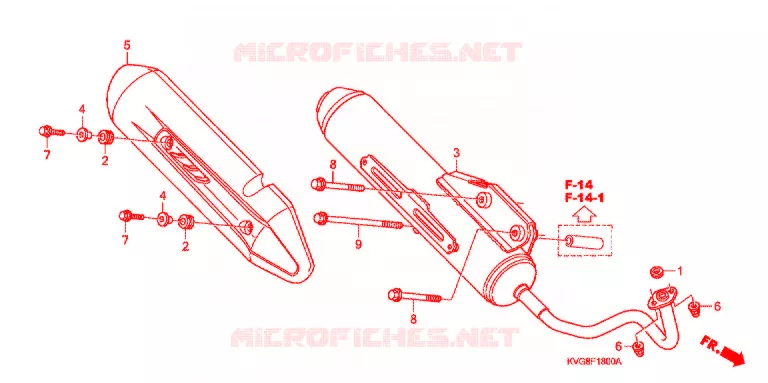 SILENCIEUX D'ECHAPPEMENT Honda SCOOTER 110 AIR-BLADE 2011  ACA110CBFB