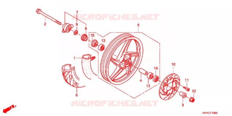 ROUE AVANT Honda MOTO 110 ICON 2011  ACC110CBB