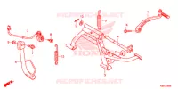 BEQUILLE CENTRALE   PEDALE DE FREIN pour Honda SCOOPY 110 de 2018