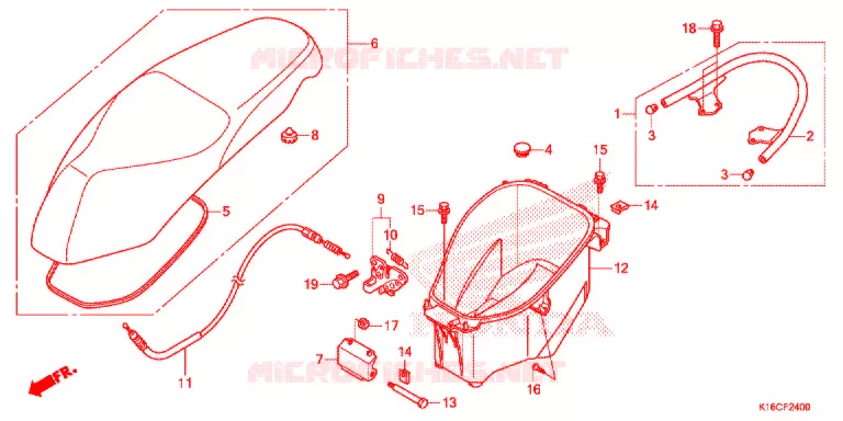 SELLE Honda SCOOTER 110 SCOOPY 2013  ACF110SFD