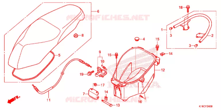 SELLE Honda SCOOTER 110 SCOOPY 2014  ACF110SFE_TH
