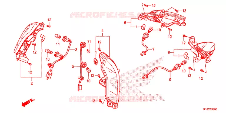 CLIGNOTANT Honda SCOOTER 110 SCOOPY 2015  ACF110SFF