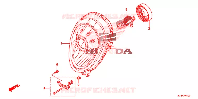 PHARE Honda SCOOTER 110 SCOOPY 2015  ACF110SFF