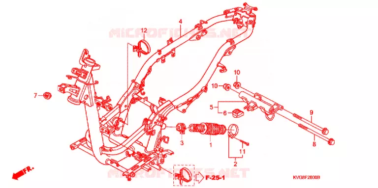 CADRE Honda SCOOTER 110 AIR-BLADE 2007  ANC110ART7