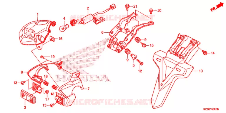 FEU ARRIERE Honda MOTO 250 CRF 2016  CRF250LF_TH