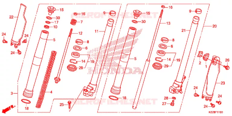 FOURCHE Honda MOTO 250 CRF 2017  CRF250LF_TH