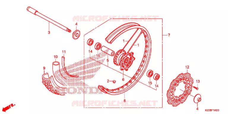ROUE AVANT (CRF250L) Honda MOTO 250 CRF 2017  CRF250LF_TH