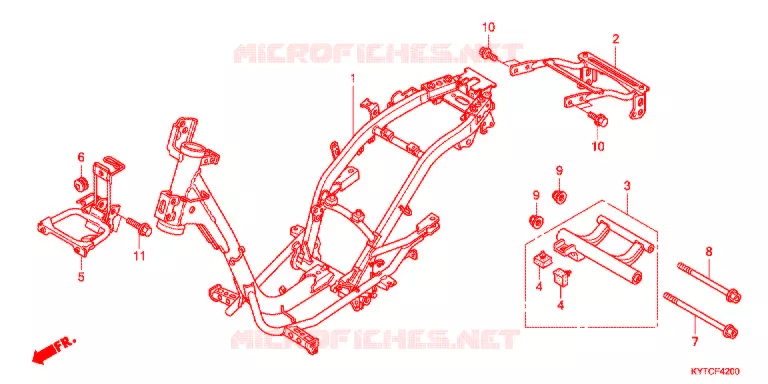 CADRE Honda SCOOTER 110 SCOOPY 2012  ACD110CSFC