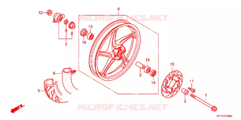 ROUE AVANT Honda SCOOTER 110 SCOOPY 2012  ACD110CSFC