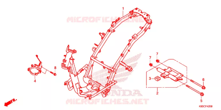 CADRE Honda SCOOTER 110 SCOOPY 2018  ACF110CBTJ