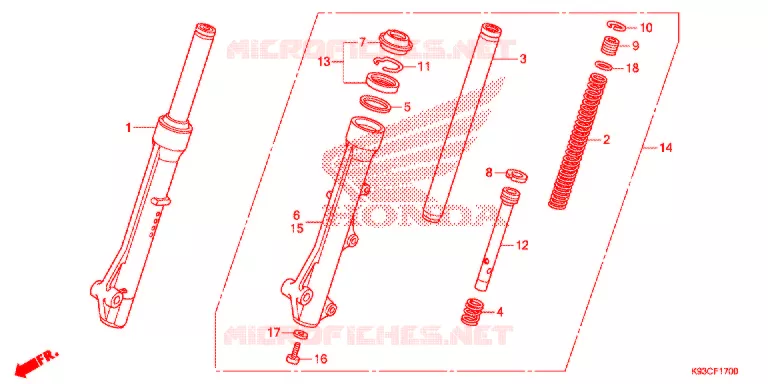 FOURCHE Honda SCOOTER 110 SCOOPY 2018  ACF110CBTJ