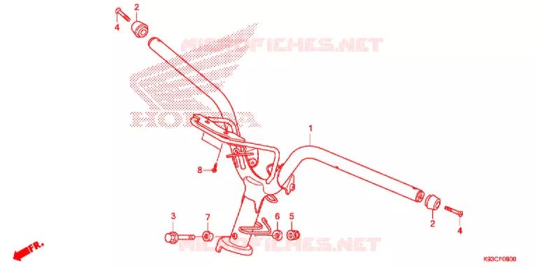 GUIDON Honda SCOOTER 110 SCOOPY 2019  ACF110CBTK