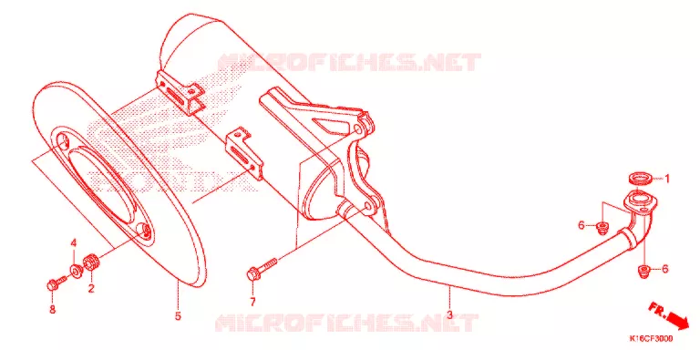 SILENCIEUX D'ECHAPPEMENT Honda SCOOTER 110 SCOOPY 2015  ACF110CSFF