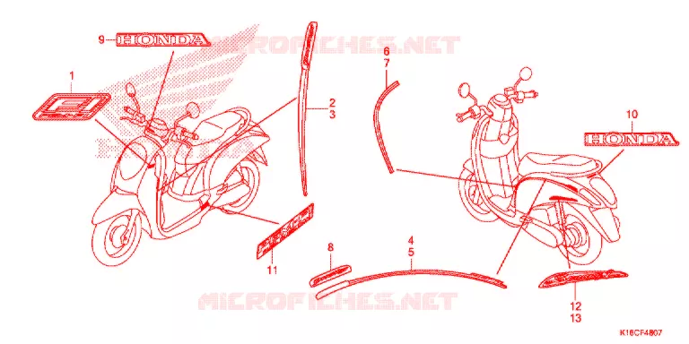 t (8) Honda SCOOTER 110 SCOOPY 2015  ACF110CSFF