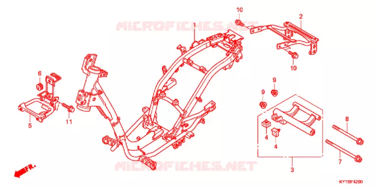 CADRE Honda SCOOTER 110 SCOOPY 2012  ACD110SFC