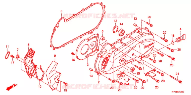 COUVERCLE GAUCHE Honda SCOOTER 110 SCOOPY 2012  ACD110SFC