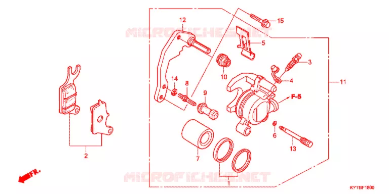 ETRIER DE FREIN AVANT Honda SCOOTER 110 SCOOPY 2012  ACD110SFC