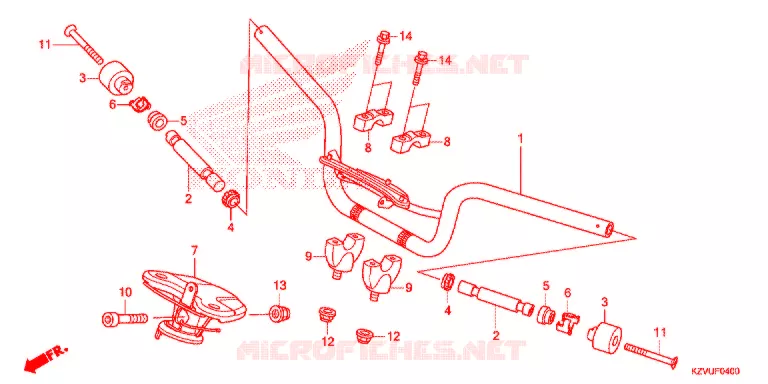 GUIDON Honda MOTO 110 CUB 2015  NBC110BNF