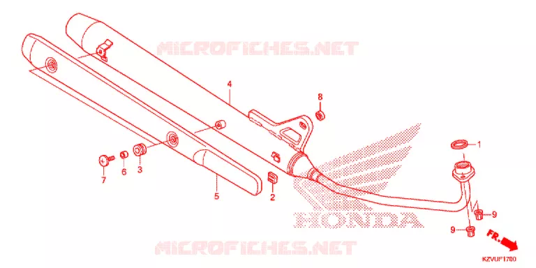 SILENCIEUX D'ECHAPPEMENT Honda MOTO 110 CUB 2016  NBC110BNF