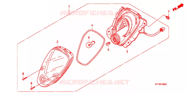 FEU ARRIERE Honda SCOOTER 110 SCOOPY 2012  ACD110SFC_2TH